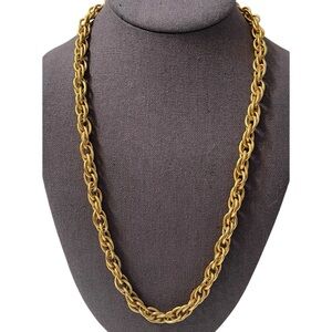 ❤️ Vintage Gold Plated Double Chain Rope Necklace